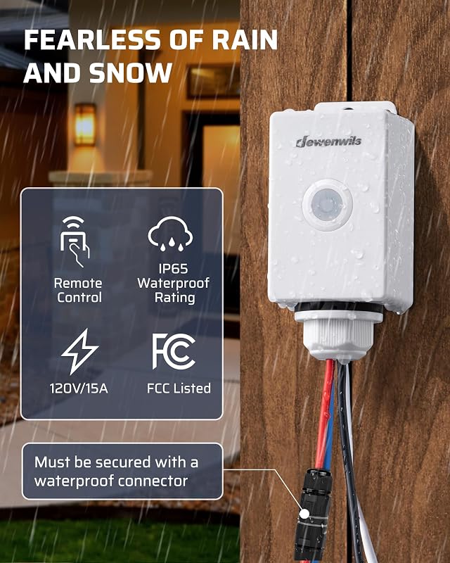 Kit interruptor luz inalámbrico interior exterior 15a/1800w