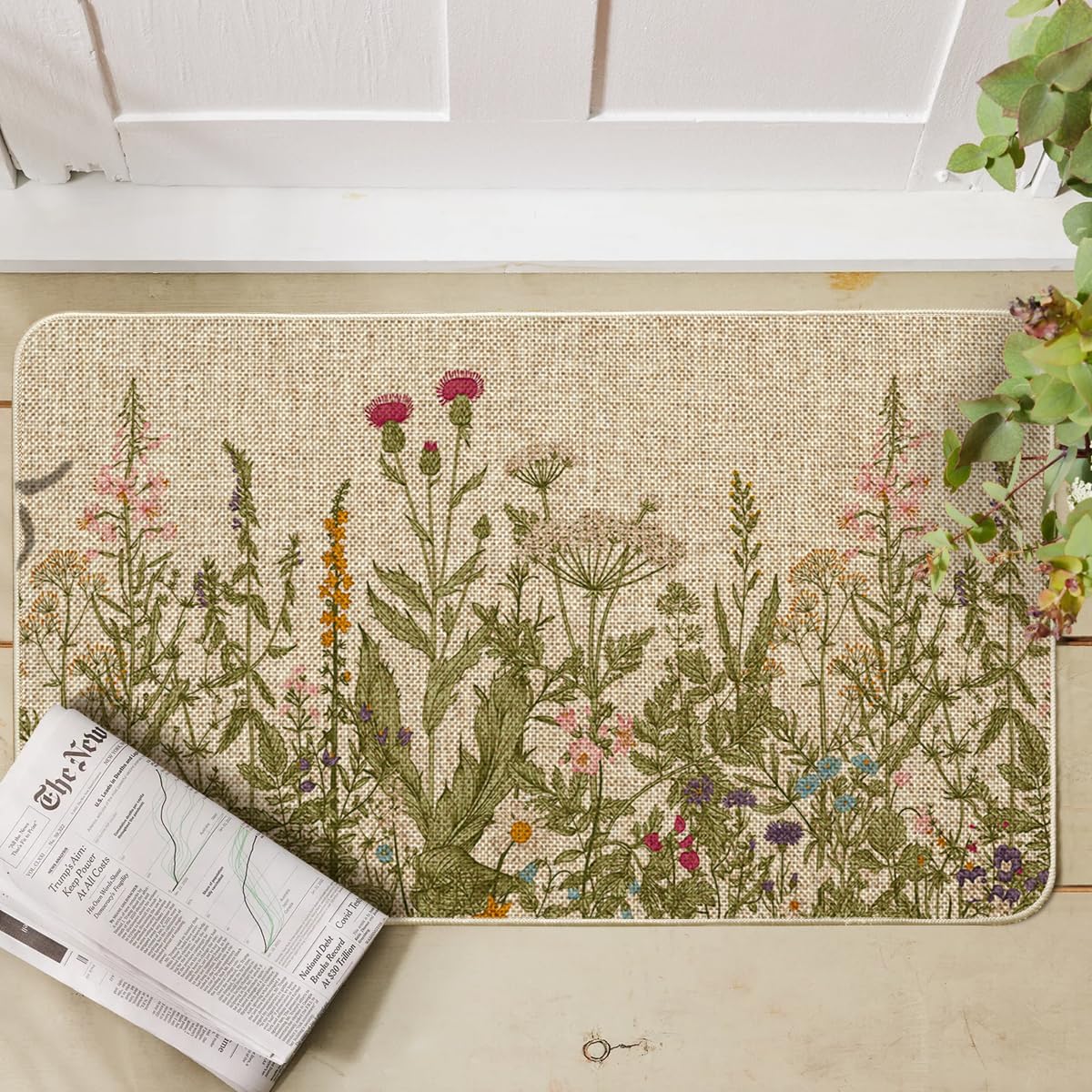 Tapete floral 17x29" interior y exterior