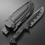 Cuchillo EDC DC53 acero mango fibra negro