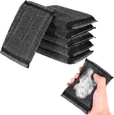6 Esponjas Lana Acero Multiusos Reutilizables para Cocina