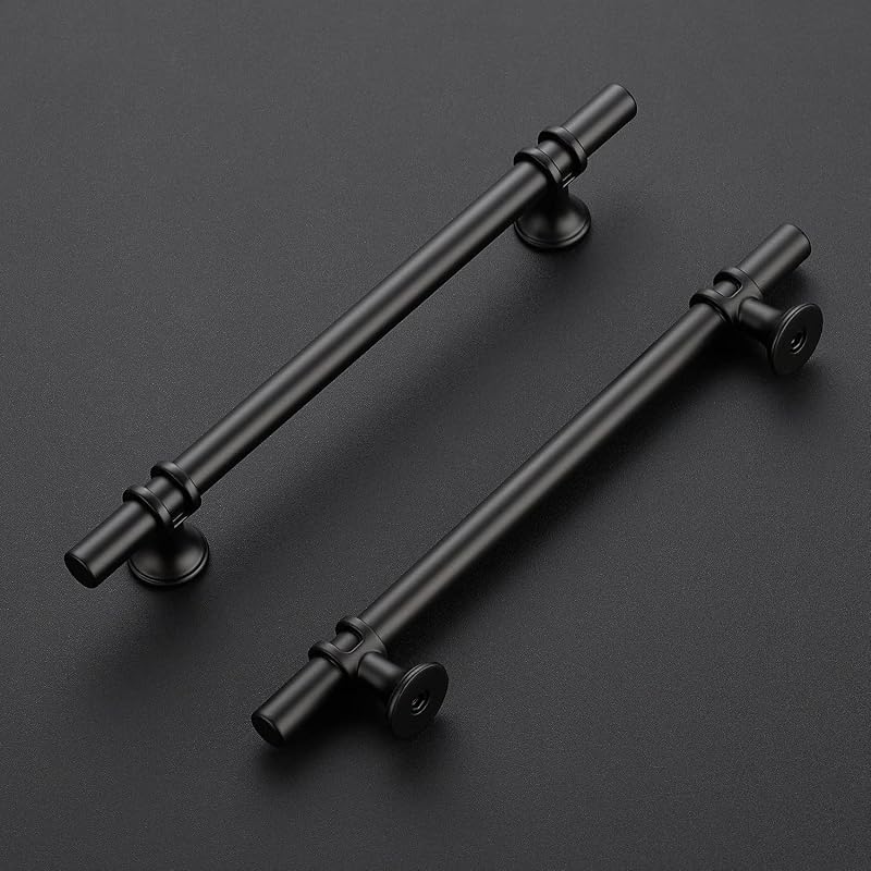 Manijas armario negro 25uds T-Bar 8-4/5"