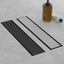 Drenaje ducha acero inox 304 negro 12" con patas ajustables