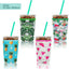 Funda neopreno reutiliz. para café 4uds estilo Hawái