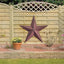 Estrella metal rojo y negro 48" decoración occidental