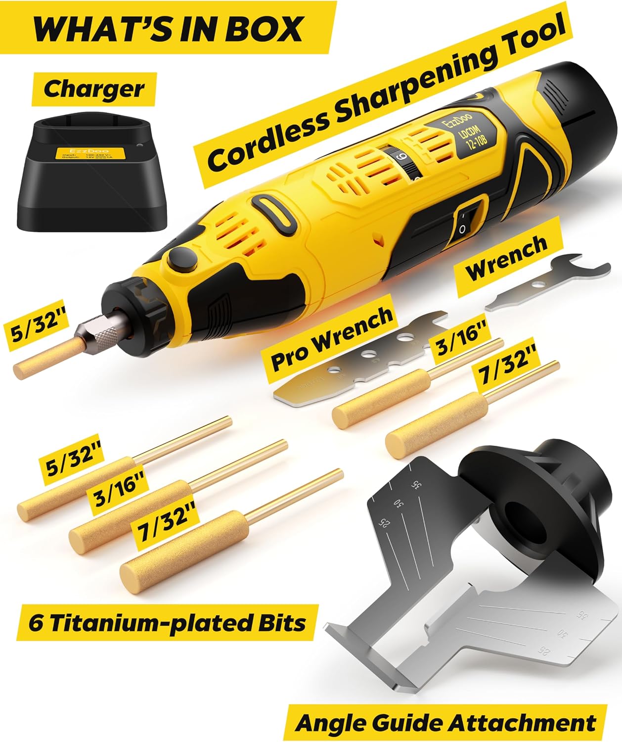 Kit afilador inalámbrico 12V para motosierra