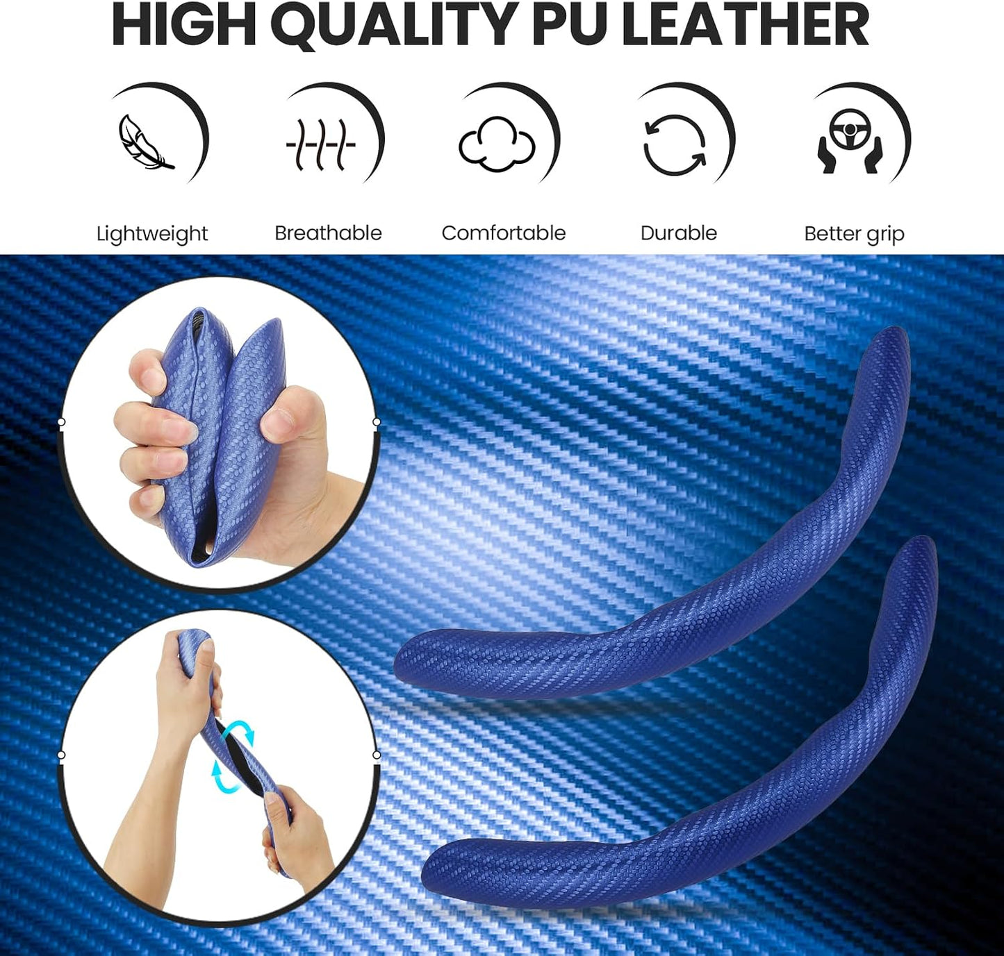 Funda volante fibra carbono antiderrap diseño mariposa