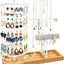 Soporte joyas bambú organiz. aretes collares reloj