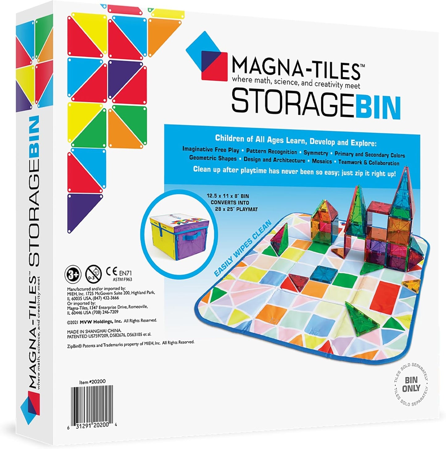 Cubo almacenamiento alfombrilla MAGNA-TILES original