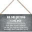 Cartel No Soliciting de madera para puerta vintage