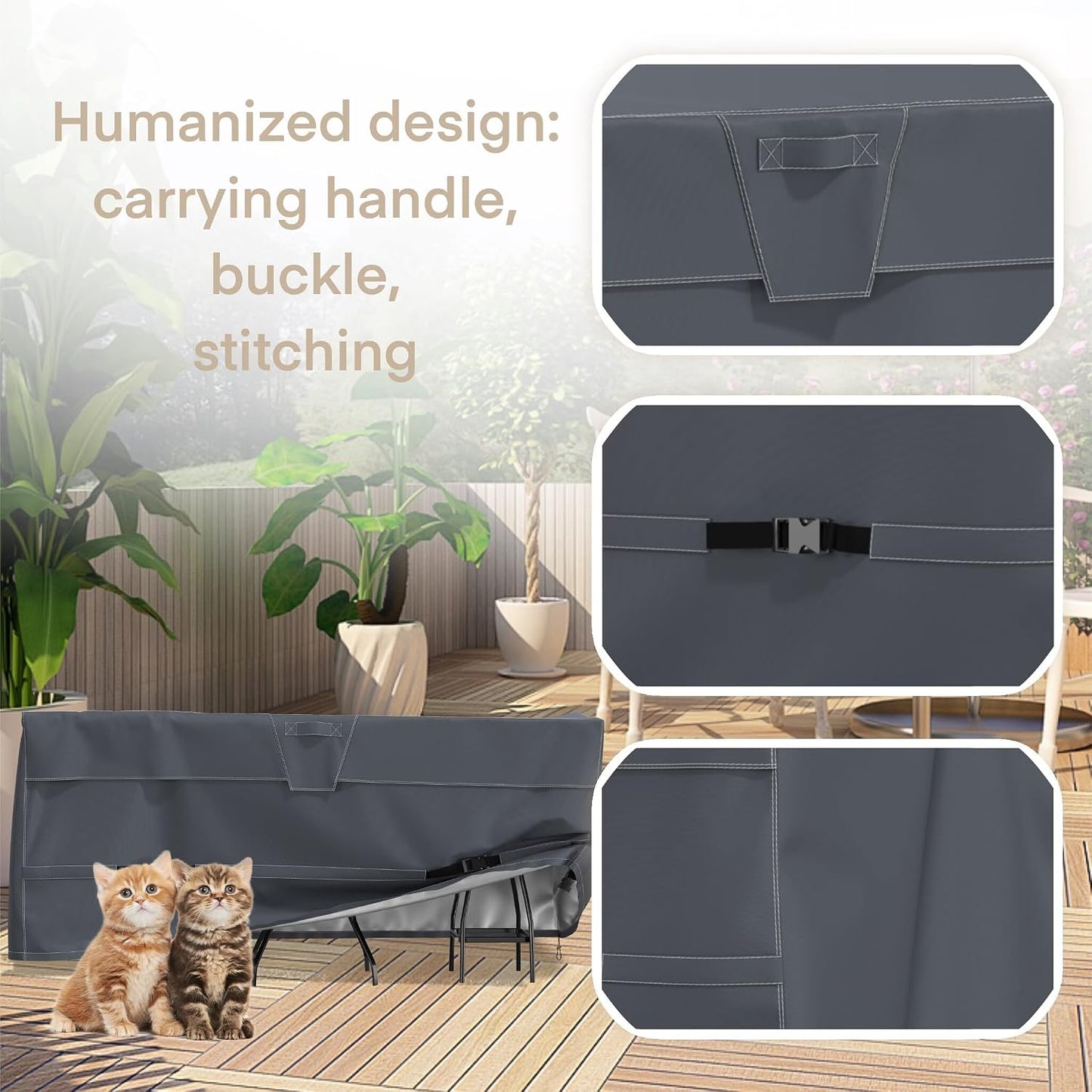 Set funda patio bistró 49pulg impermeable resistente clima