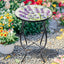Mesa auxiliar redonda exterior cristal lavanda
