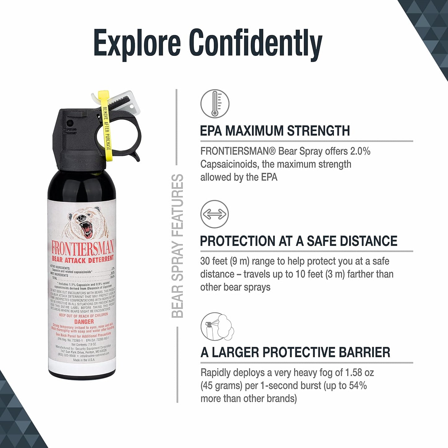 Espray contra osos 7.9oz funda y pack varias pzas