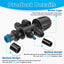 Accesorios riego goteo 6 vías en T 1/2"