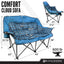 Sofá doble camping plegable acolchado felpa 600lb