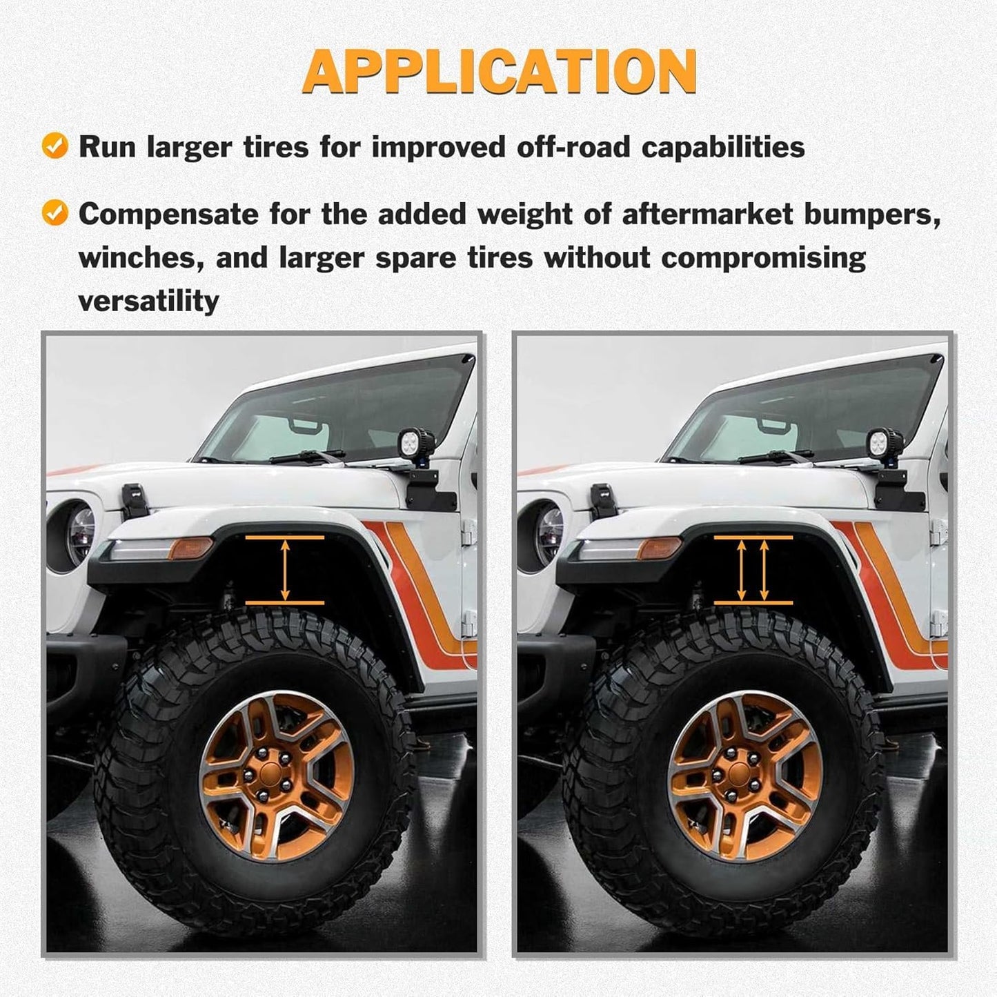 Kit nivelación espaciadores Jeep Gladiator