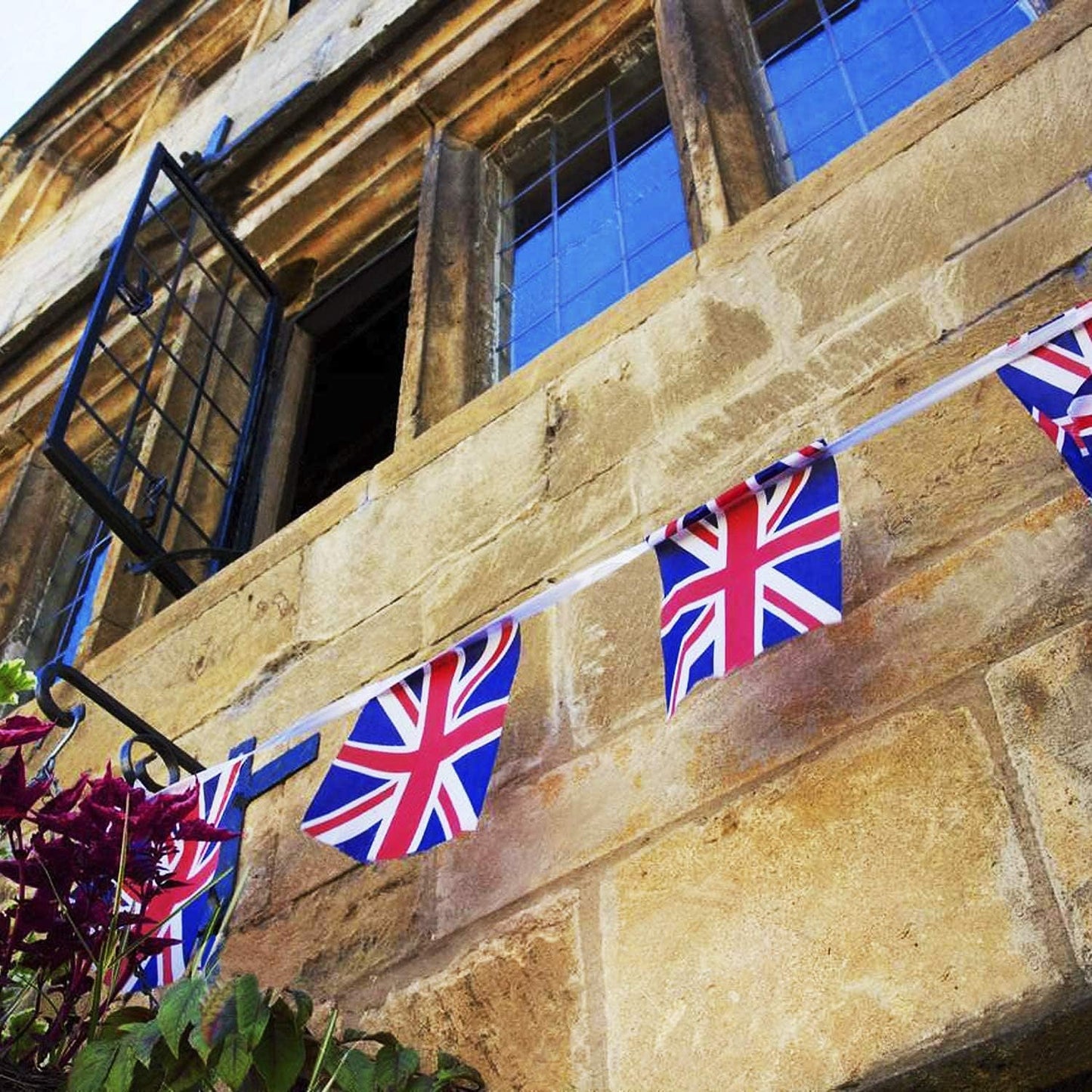 Banderines Union Jack 30 pzas triángulo decoración fiesta