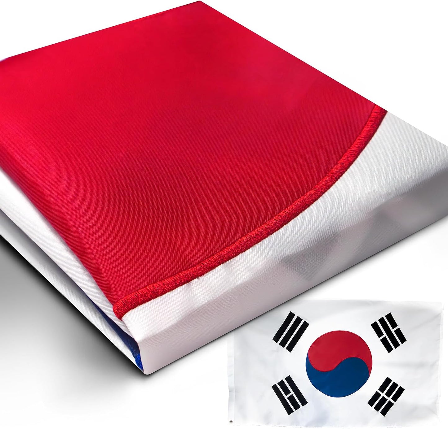 Bandera Corea del Sur 3x5ft resistente rayas cosidas latón