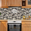 Azulejos 3D autoadhesivos marrón 12x12" para cocina baño