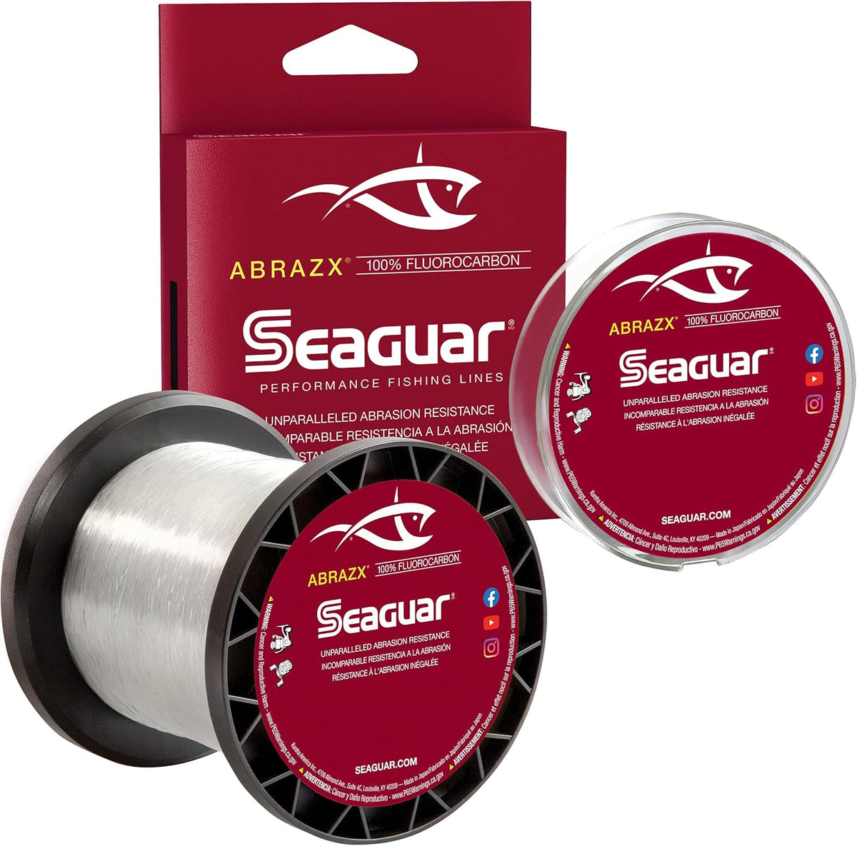 Sedal fluorocarbono resistente agua dulce para muelles rocas