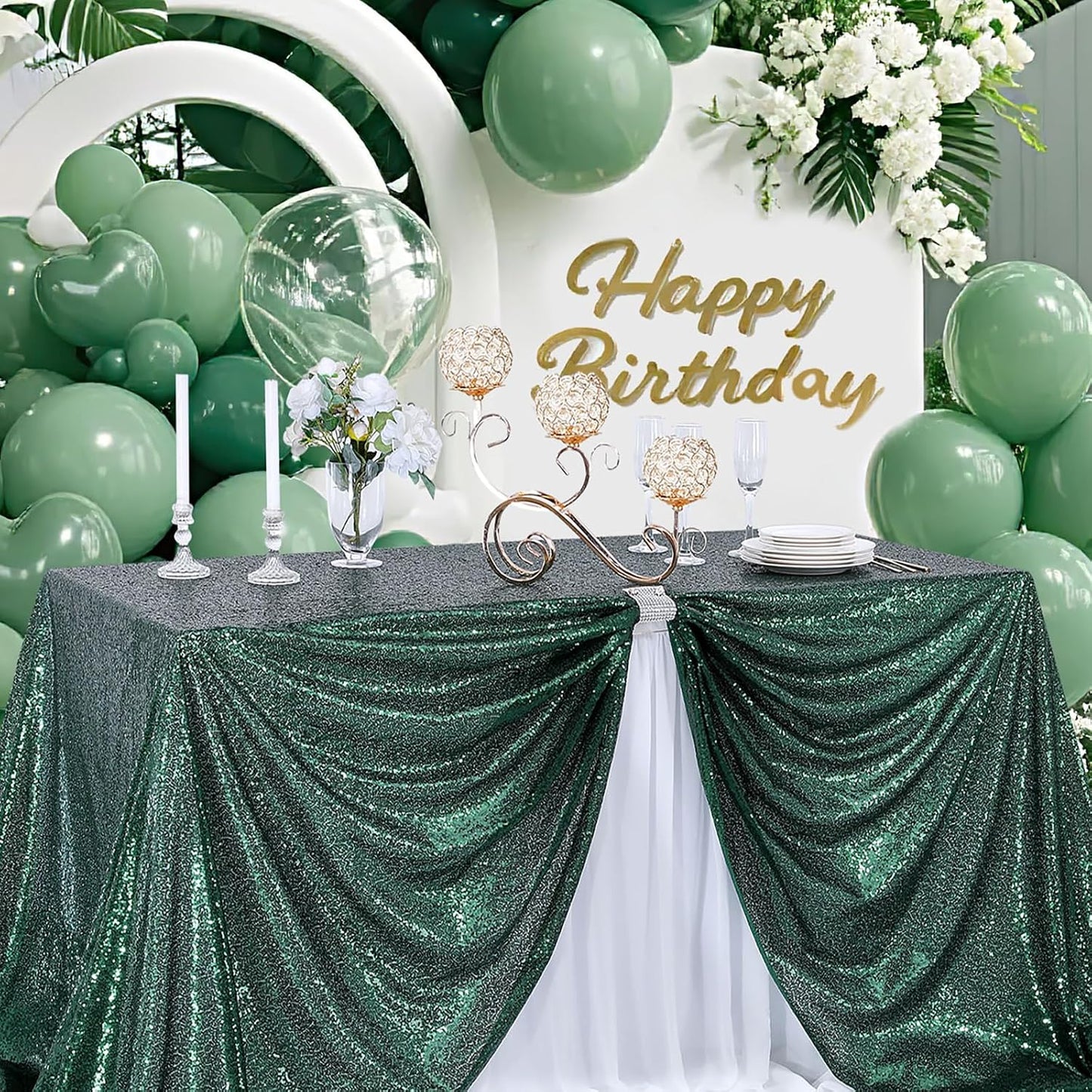 Mantel lino purpurina 50x80pulg para boda fiesta
