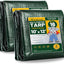 Lona impermeable 10x12ft reforzada ojales metal verde