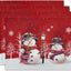 4 Manteles Lino Rojos con Muñeco Navidad 12x18pulg