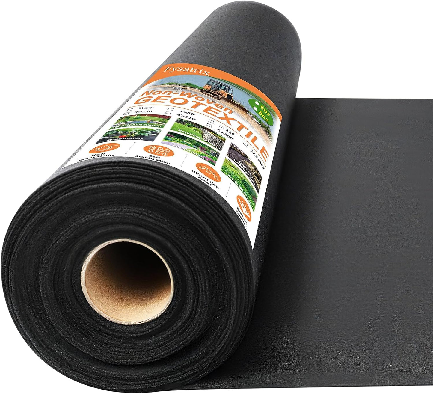 Tela geotextil no tejida 8oz 3x110pies drenaje y control erosión