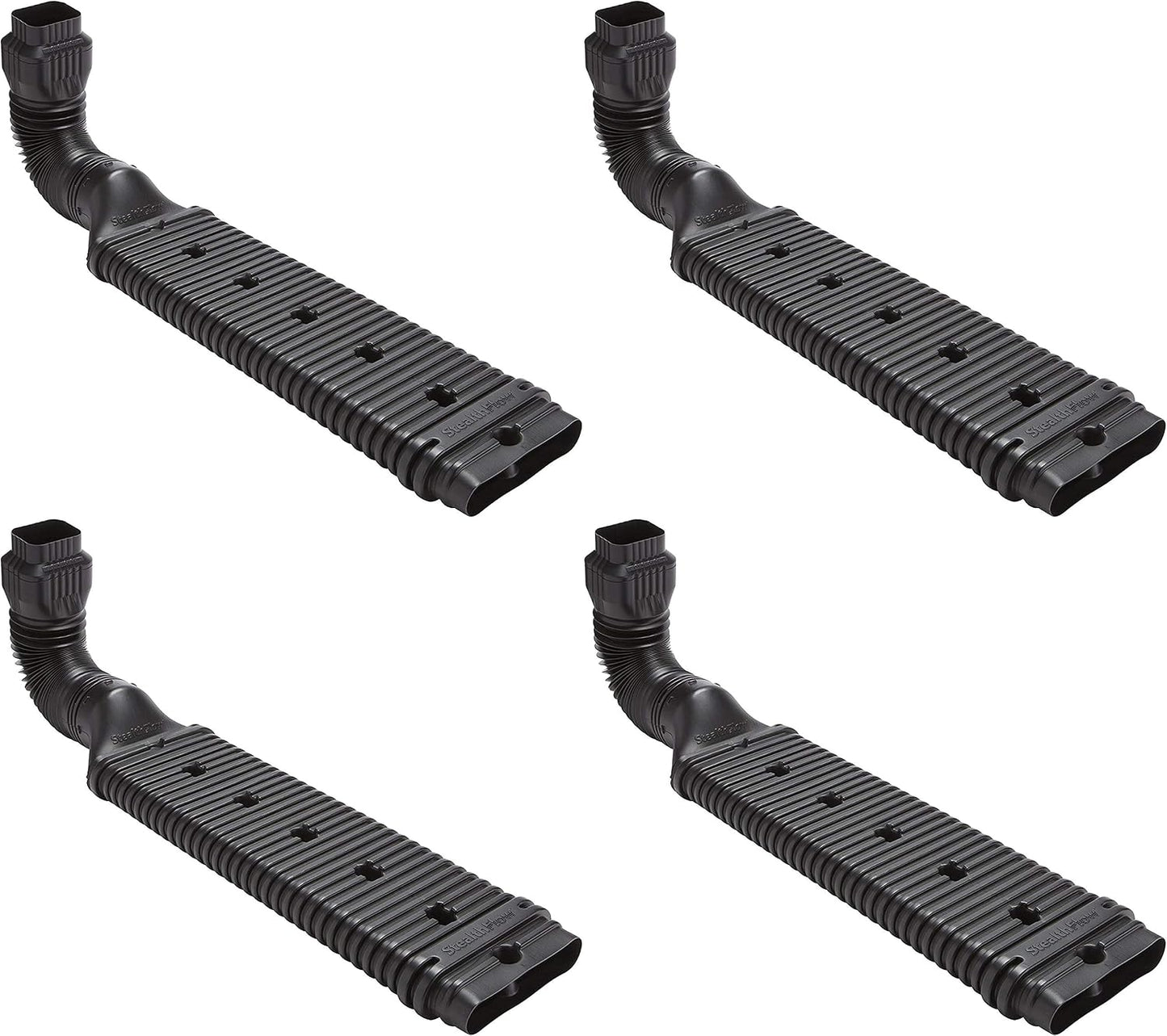 Extensión cañería lluvia negro pack 4