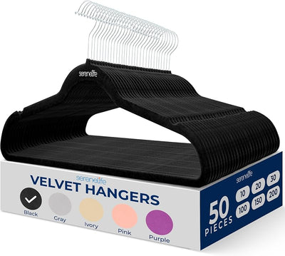 Perchas terciopelo antiderrap con gancho metal 360