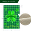 Banderas jardín trébol rústico arpillera 12x18pulg doble cara verde