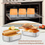 16 Moldes Acero Inox 9x5pulg para Pan Brownies