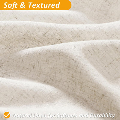 Cortina ducha lino beige forro texturizado