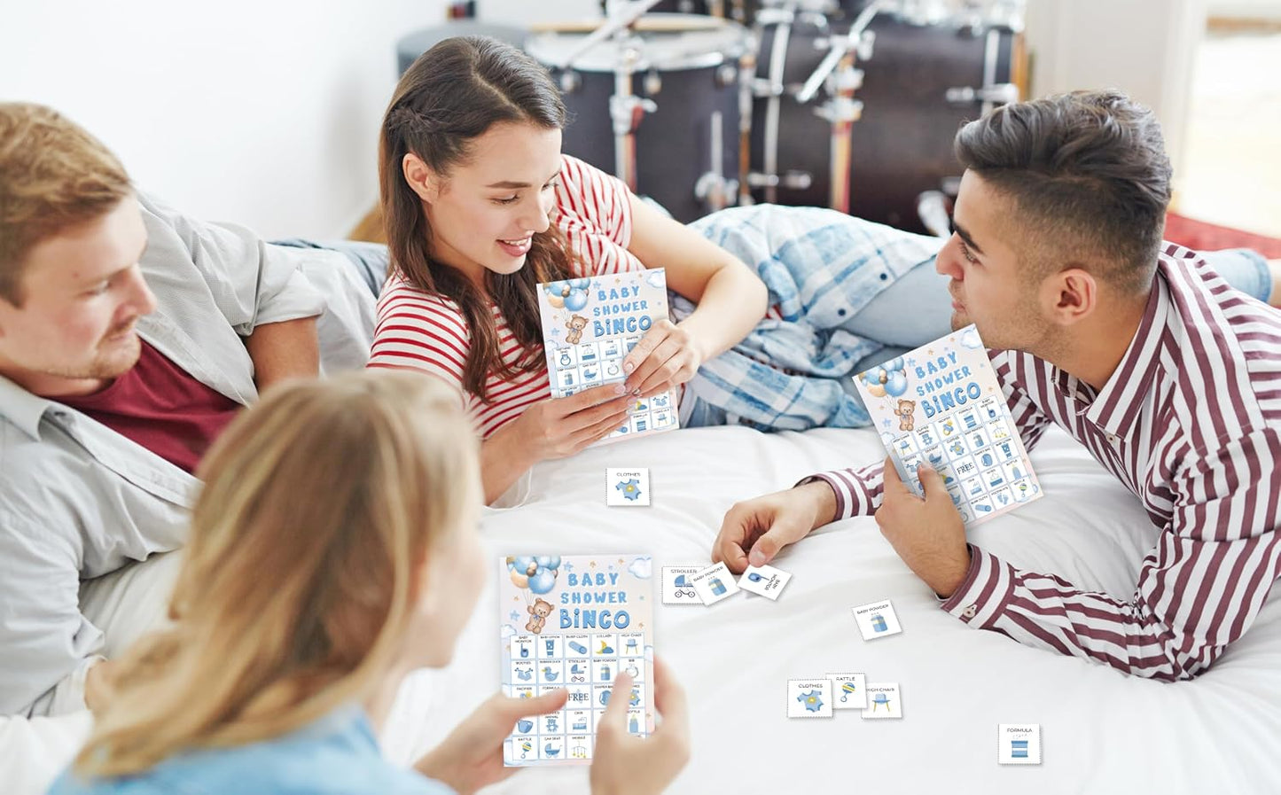 Juego bingo globos oso para adultos fiesta oficina