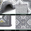Alfombra pasillo 2x10ft antiderrap estilo bohemio gris
