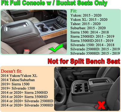 Bandeja organizadora consola central Chevy/GMC 14-20 negro