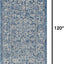 Alfombra área floral 2x10 azul marino/gris bohemio