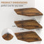 Estante esquinero flotante madera rústica set 6