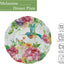 Set 6 platos llanos melamina flor 11pulg sin BPA