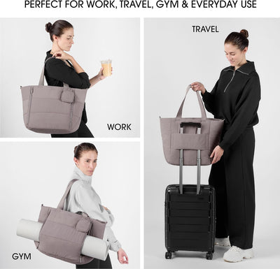 Bolsa mano acolchada con bolsillo laptop para viajes