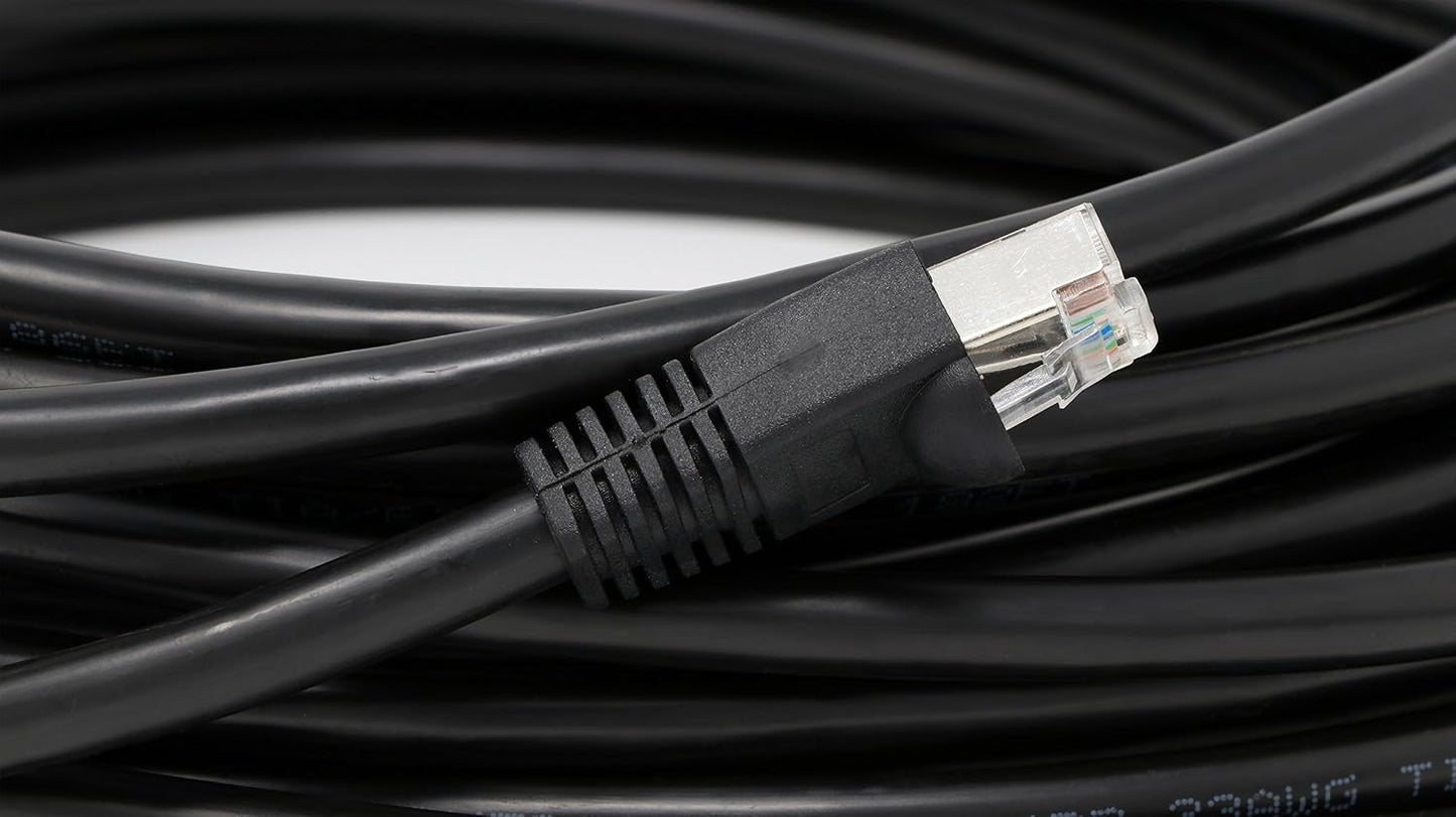 Cable Ethernet Cat5e blindado cobre puro negro