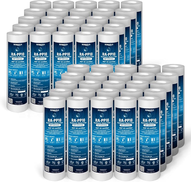 Cartucho filtro agua sedimentos 50mic 10x2.5" NSF 4capas RO