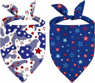2 Pzas Bandanas Patrióticas Reversibles Perros Est. Unidos