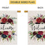Bandera doble cara flores bienvenida decoración jardín 28x