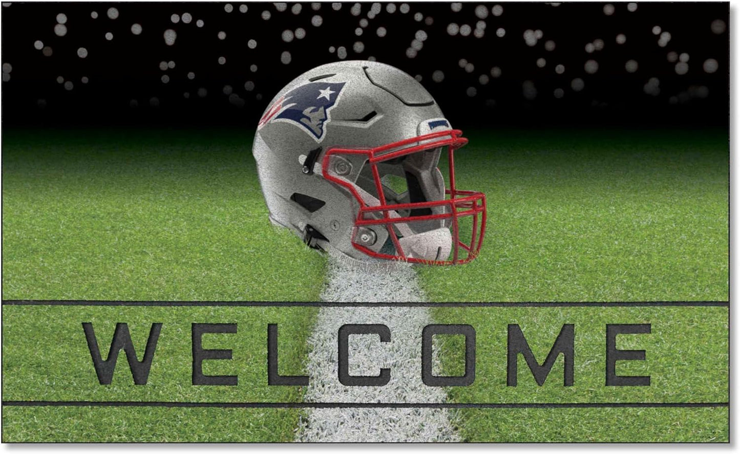 Tapete goma puerta exterior 18x30" New England Patriots