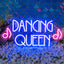 Letrero Neón Dancing Queen LED 16.6x7.9" con Interruptor USB