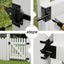 Pestillo puerta autoblocante PVC acero inox color negro