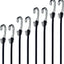 Cuerdas elásticas con ganchos 6mm set 8 pzas negro