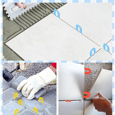 Espaciadores azulejos cuña 1/8pulg forma U 500 pzas rojo