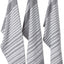 Set 3 Pzas Paños Cocina 18x28pulg Rayas Grises