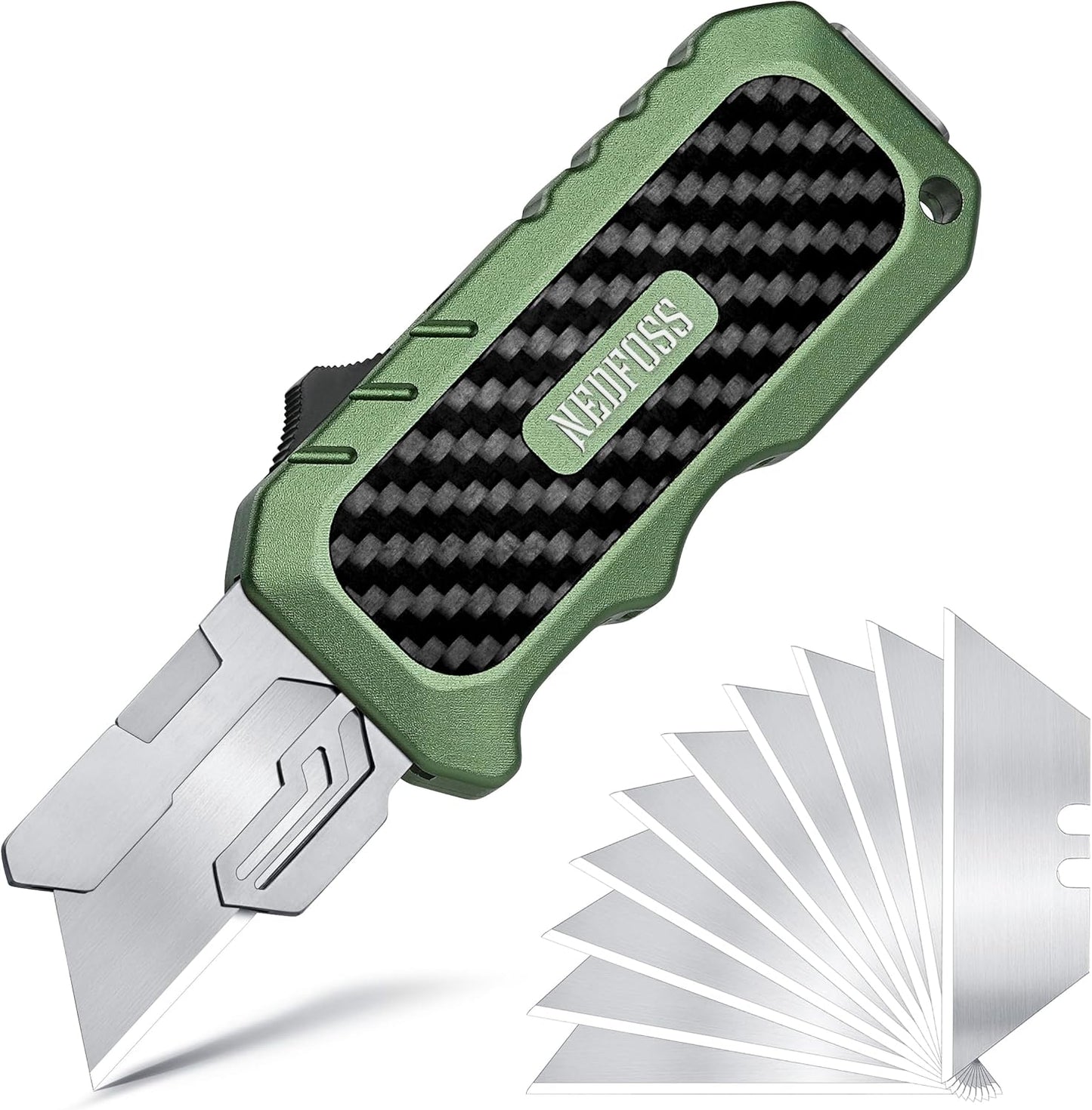 Cuchillo utilitario retráctil aluminio afeitar reemplazo EDC